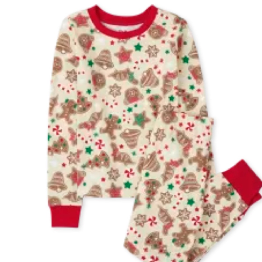 SALE ‼️Children’s Place Pajama Place Gingerbread Cookie Christmas Pajamas 16 NWT